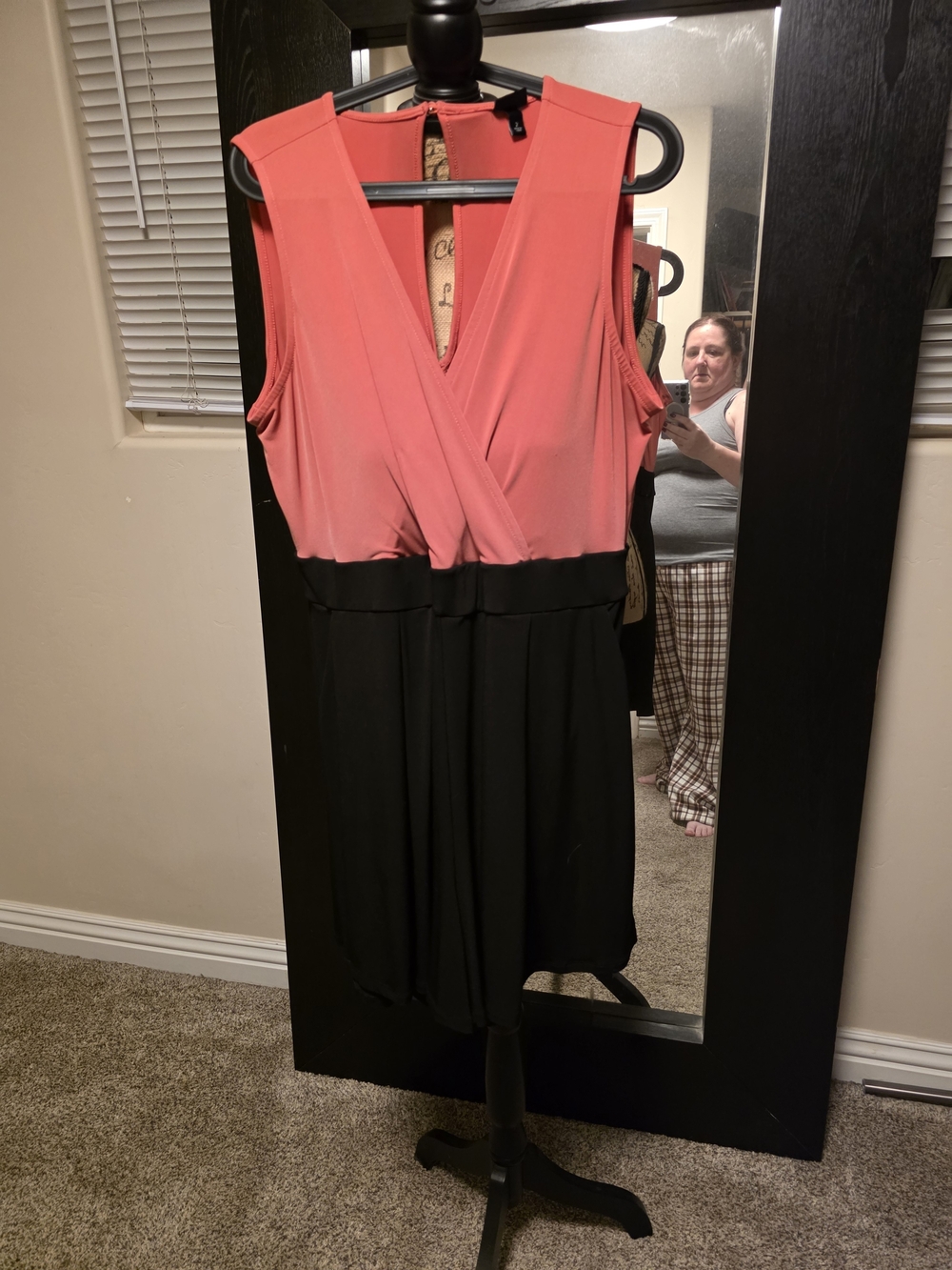 torrid Coral and Black Sleeveless Romper